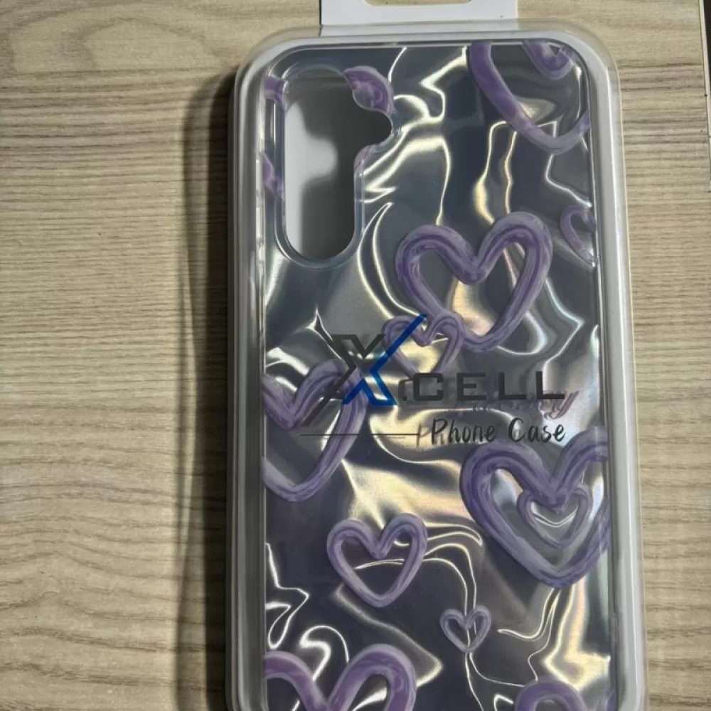 Futrola Holo Heart za Xiaomi Redmi 14C ljubicasta