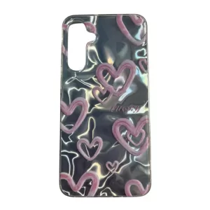 Futrola Holo Heart za iPhone 16 Pro Max (6.9) roze