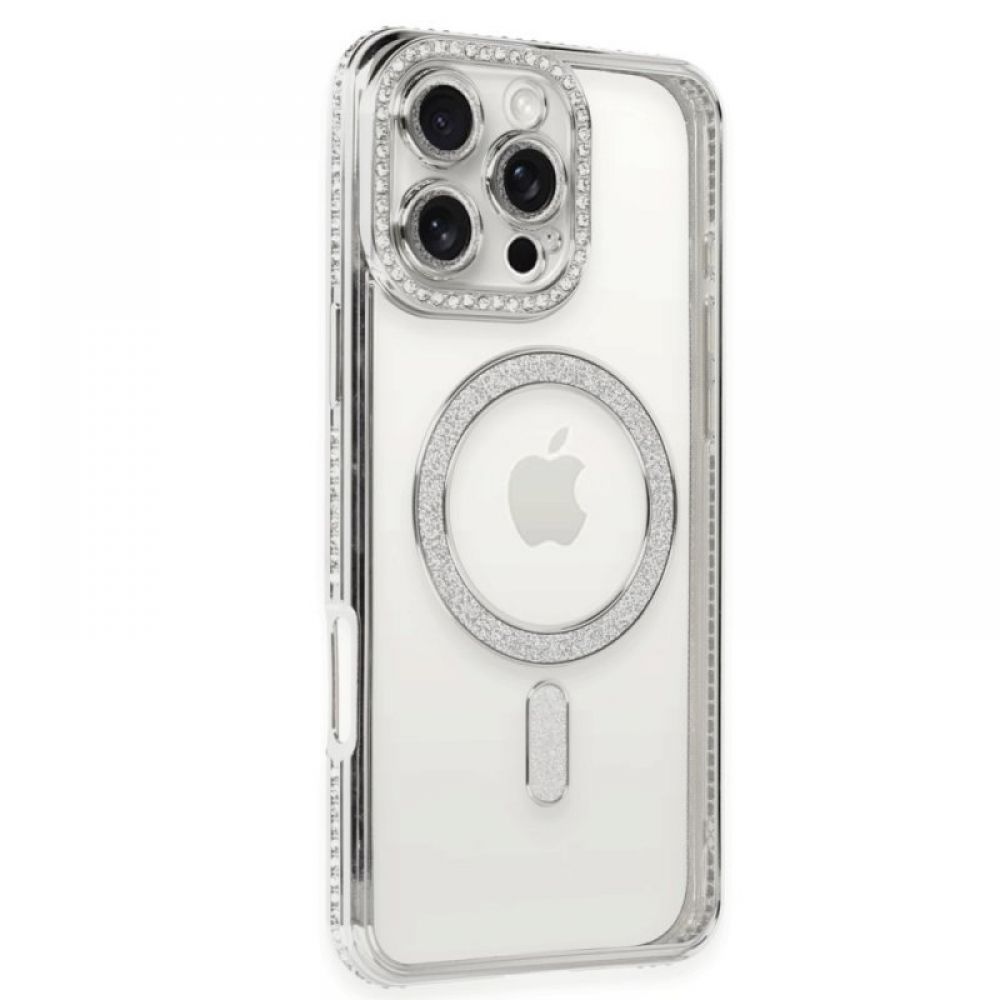 Futrola Shine Magsafe za Samsung Galaxy S25 srebrna
