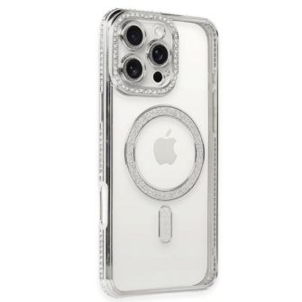 Futrola Shine Magsafe za Samsung Galaxy S25 srebrna