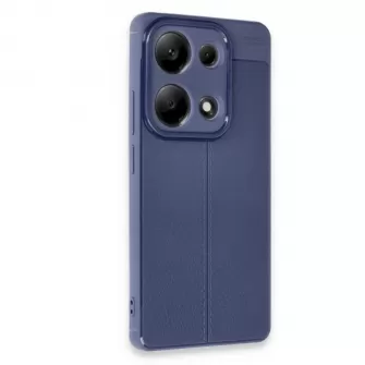 Silikonska futrola IMITACIJA KOZE NO4 za iPhone 16 teget