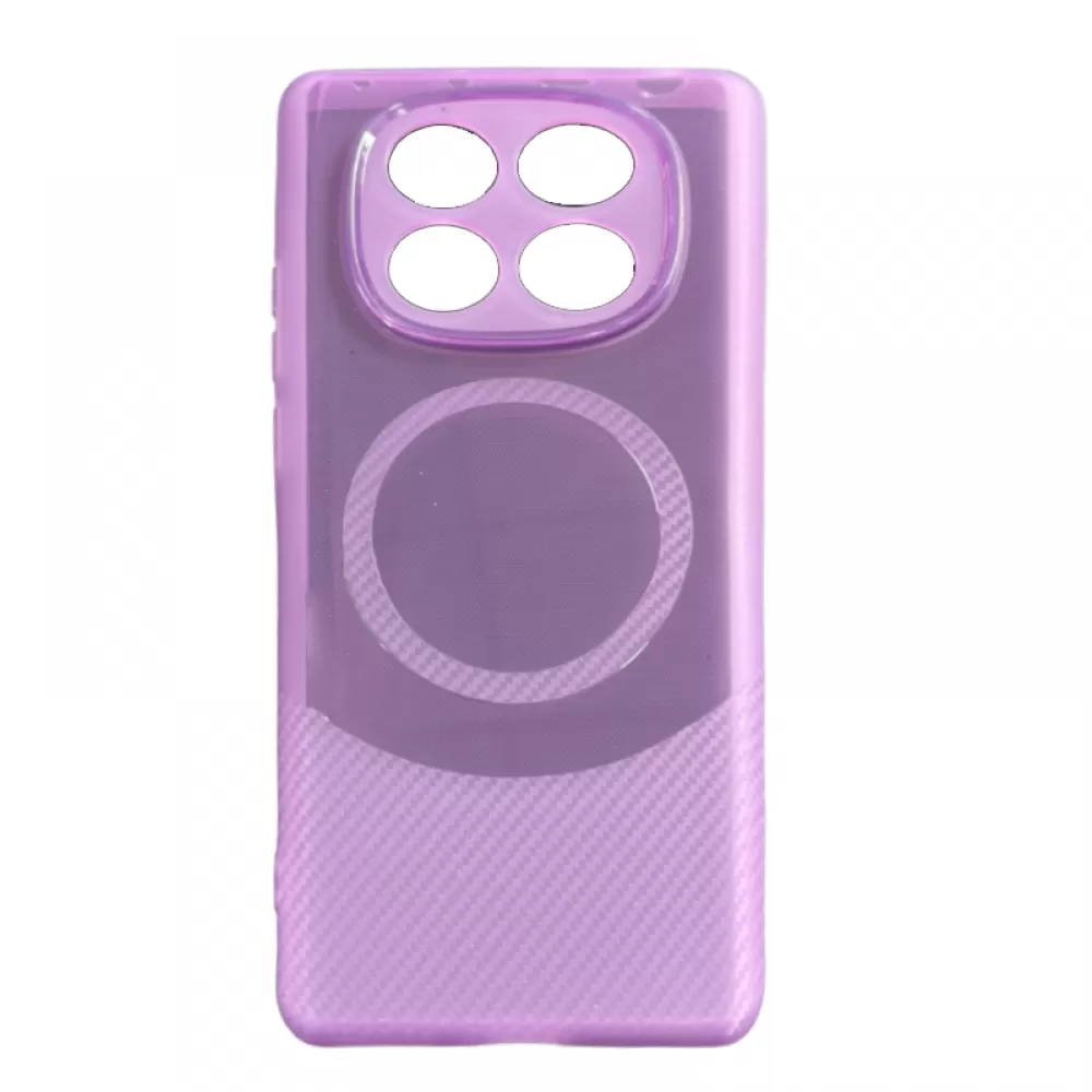 Futrola KARBON MAGGSAFE za Xiaomi Redmi Note 14 Pro 5G svetlo ljubicasta