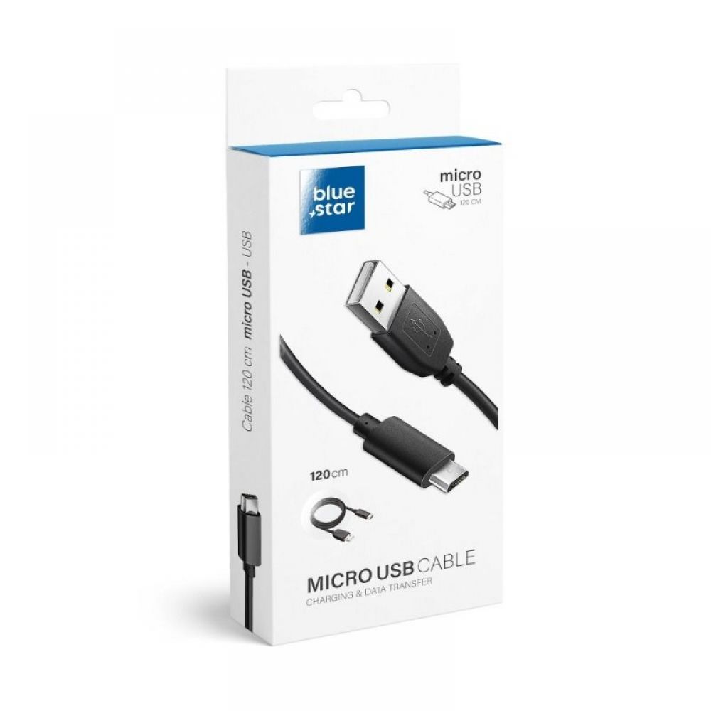 BLUE STAR LITE kabl 3A USB A u Micro USB 1.2 m crni