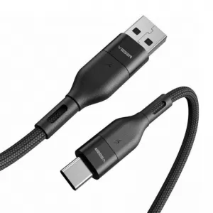 VEGER kabal (kabl) USB A na Type C PD 5A 100W AC03 1.2 m crni