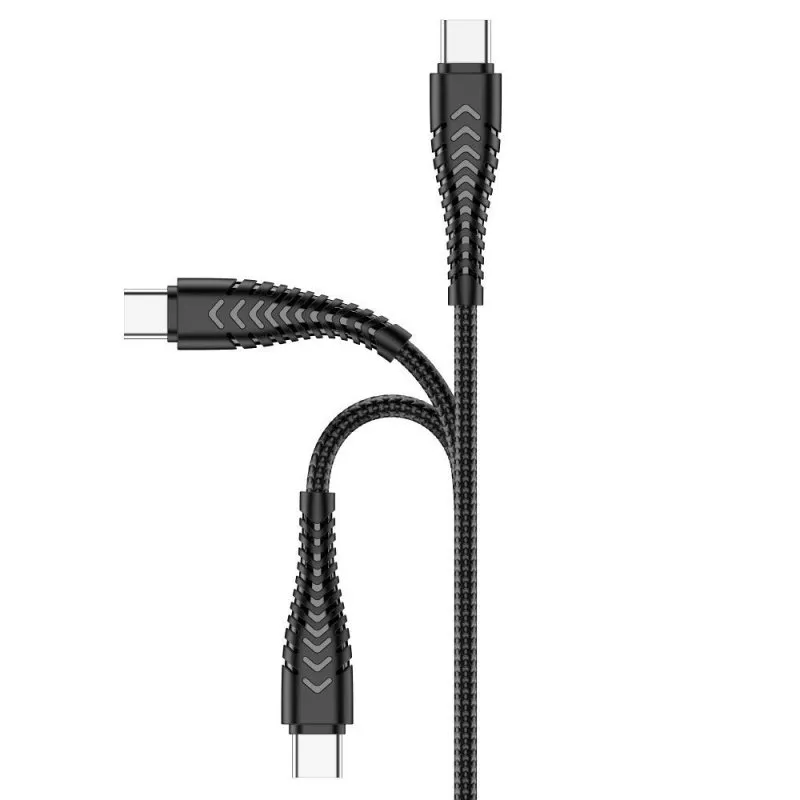 VEGER kabal (kabl) USB A na Type C 2.4A V104 1.2 m crni
