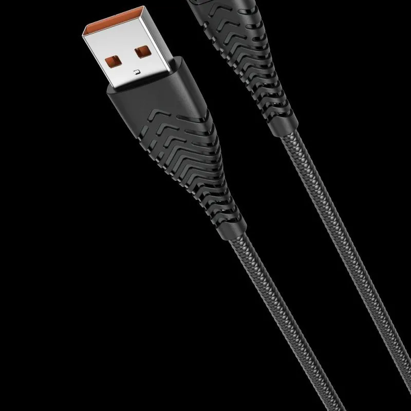 VEGER kabal (kabl) USB A na Type C 2.4A V104 1.2 m crni
