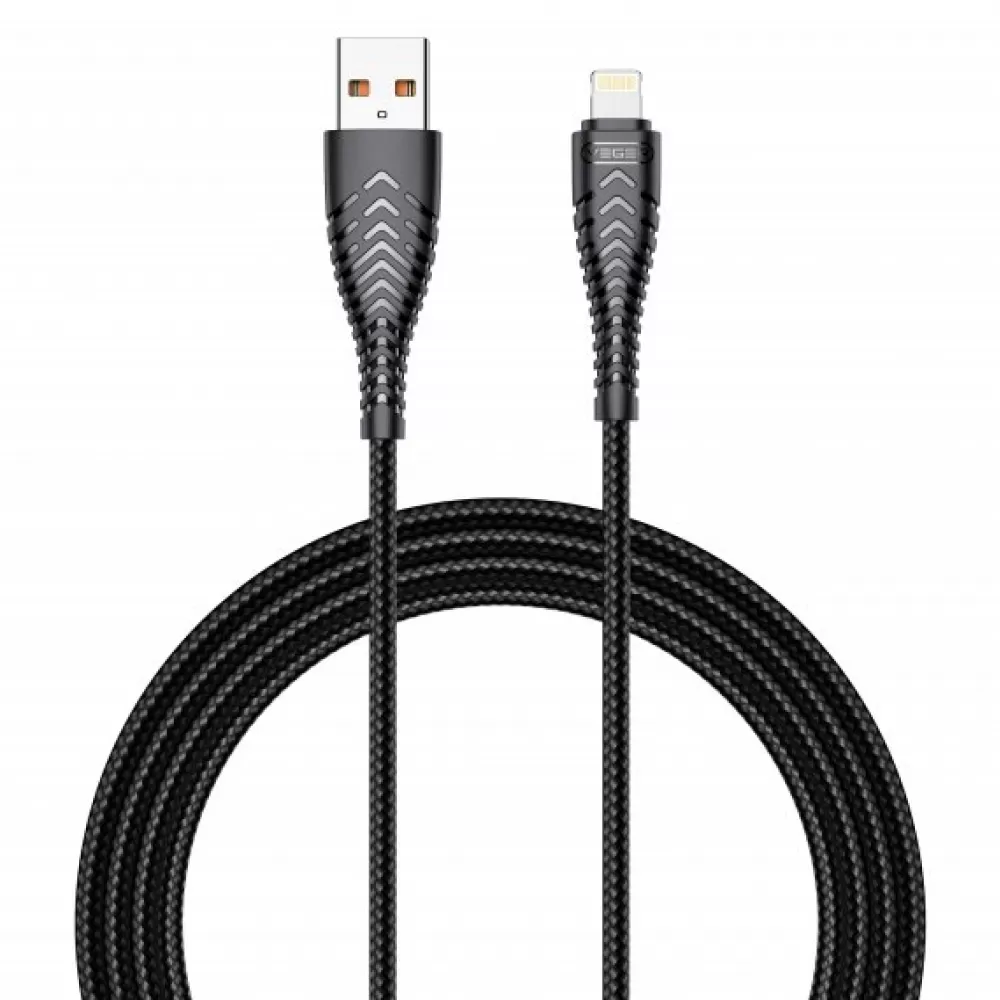 VEGER kabal (kabl) USB A na Lightning 2.4A V105 1.2 m crni