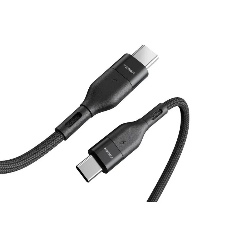 VEGER kabal (kabl) Type C na Type C PD 3A 60W CC01 1.2 m crni