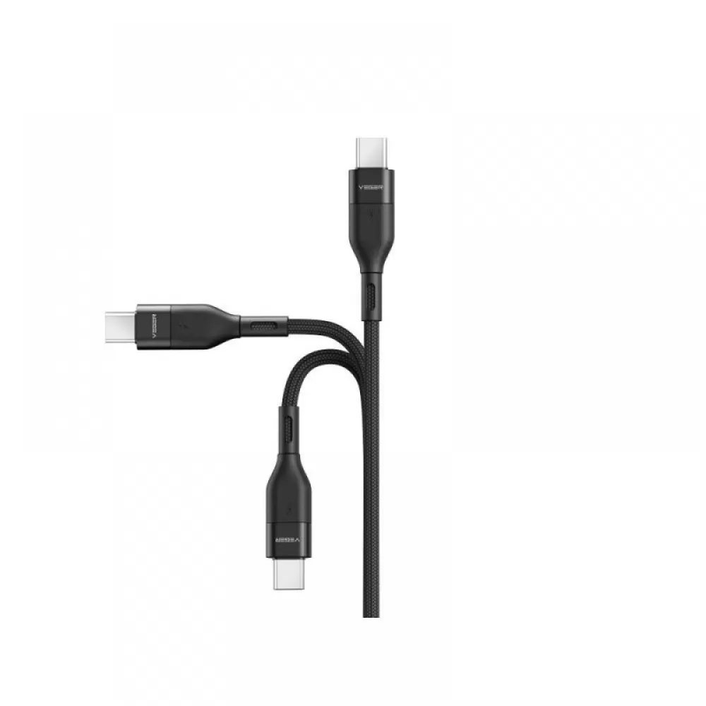 VEGER kabal (kabl) Type C na Type C PD 3A 60W CC01 1.2 m crni