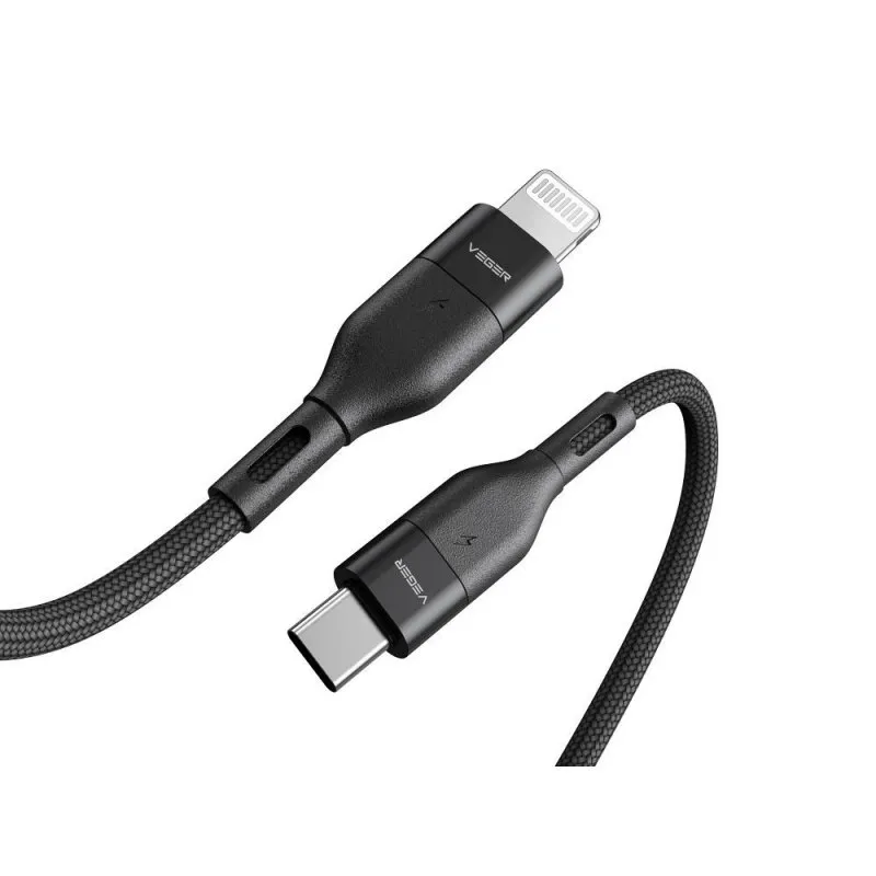 VEGER kabal (kabl) Type C na Lightning PD 3A 27W CL01 1.2 m crni