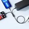 VEGER kabal (kabl) 3u1 USB A na Lightning / Type C / Micro USB 2A 12W V303 1.2 m crni