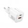 FORCELL F-ENERGY Mini GaN III VT-35C kucni punjac 1 x Type C + 1 x USB A. PD QC4.0 35W bela