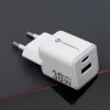 FORCELL F-ENERGY Mini GaN III VT-35 kucni punjac 1 x Type C + 1 x USB A. PD QC4.0 30W bela
