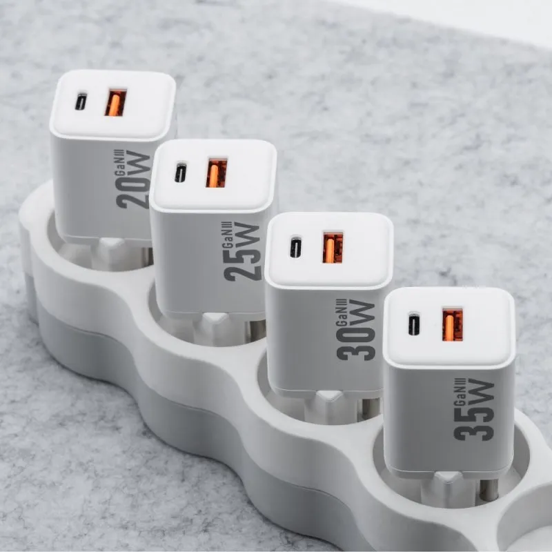 FORCELL F-ENERGY Mini GaN III VT-35 kucni punjac 1 x Type C + 1 x USB A. PD QC4.0 30W bela