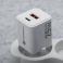 FORCELL F-ENERGY Mini GaN III VT-25B kucni punjac 1 x Type C + 1 x USB A. PD QC4.0 25W bela