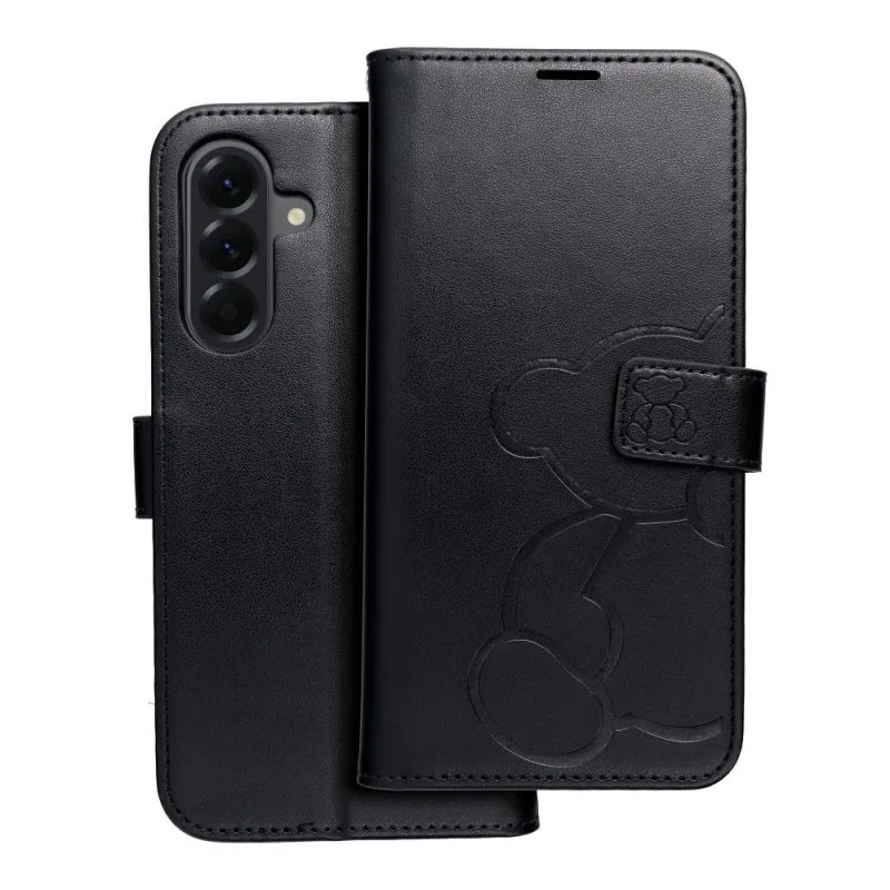 Futrola flip MEZZO BOOK za Samsung A36 5G teddy bear crna
