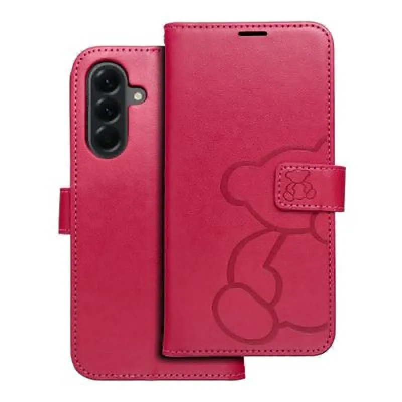 Futrola flip MEZZO BOOK za Samsung A16 5G teddy bear magenta