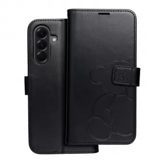 Futrola flip MEZZO BOOK za iPhone 16e (SE 4 2025) teddy bear crna