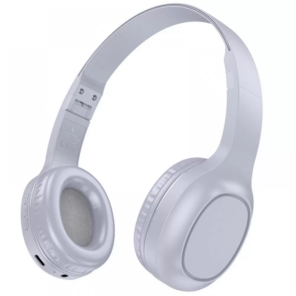 HOCO bezicne bluetooth slusalice W46 svetloplavo sive