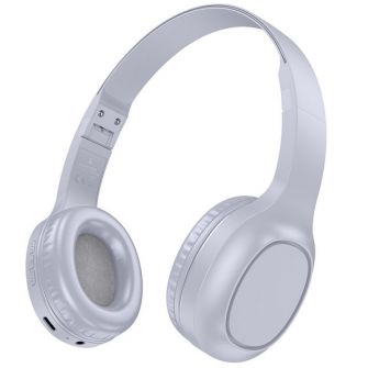 HOCO bezicne bluetooth slusalice W46 svetloplavo sive