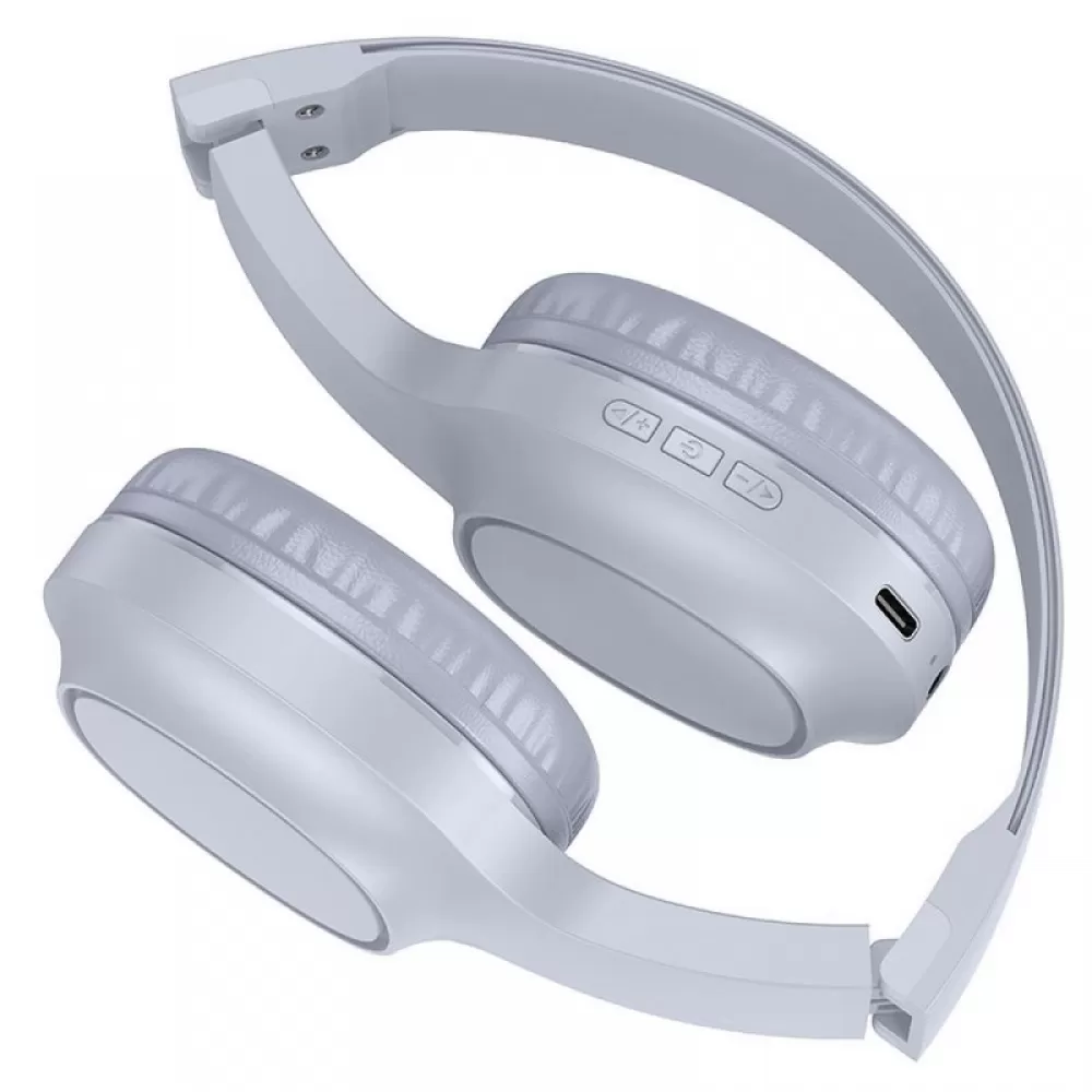 HOCO bezicne bluetooth slusalice W46 svetloplavo sive