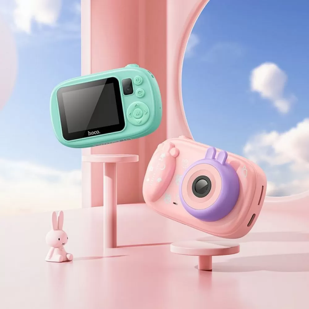 HOCO deciji fotoaparat sa selfi funkcijom DV205 roze