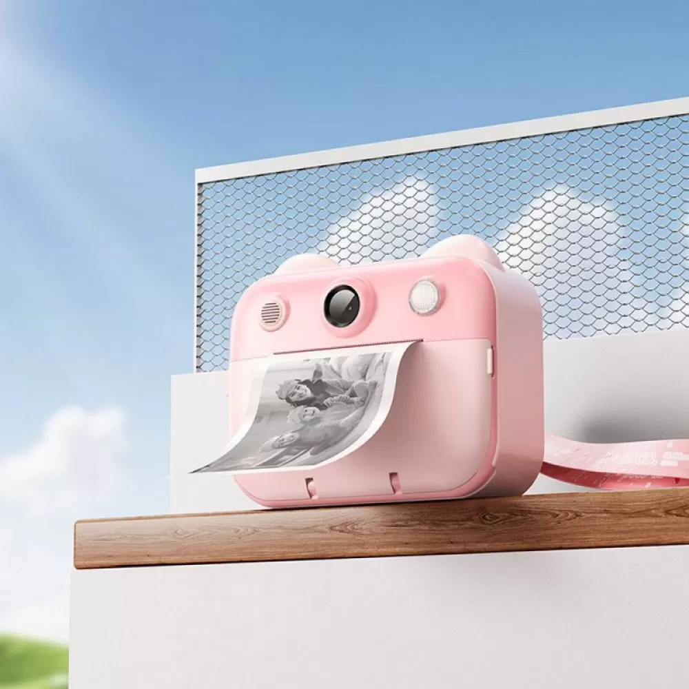 HOCO deciji fotoaparat sa stampacem i selfi funkcijom DV204 roze