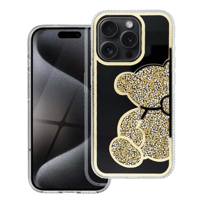 Futrola TEDDY BEAR za iPhone 16e (SE 4 2025) zlatna