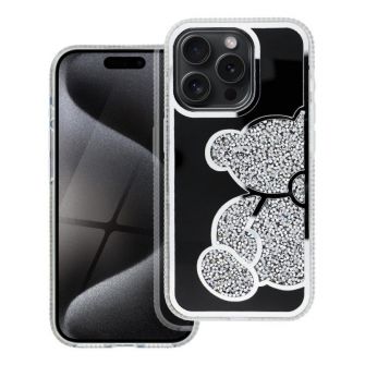 Futrola TEDDY BEAR za iPhone 16e (SE 4 2025) srebrna