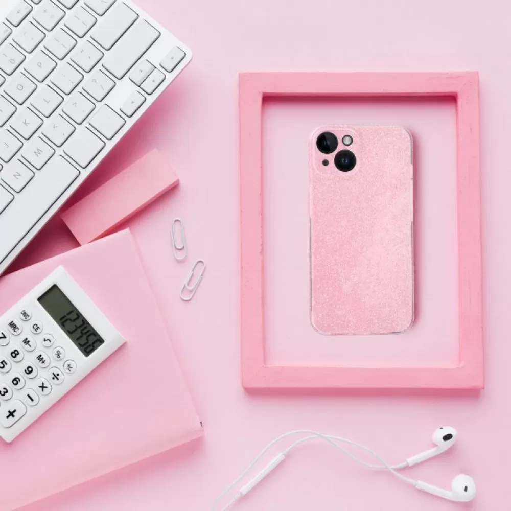 Futrola CLEAR CASE 2MM BLINK za iPhone 16e (SE 4 2025) roze