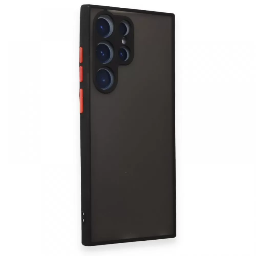 Futrola PVC MATTE sa dugmicima za Samsung S936 Galaxy S25 Plus crna sa crvenim