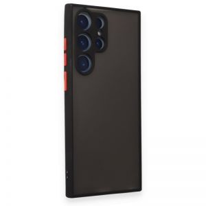 Futrola PVC MATTE sa dugmicima za Samsung S936 Galaxy S25 Plus crna sa crvenim