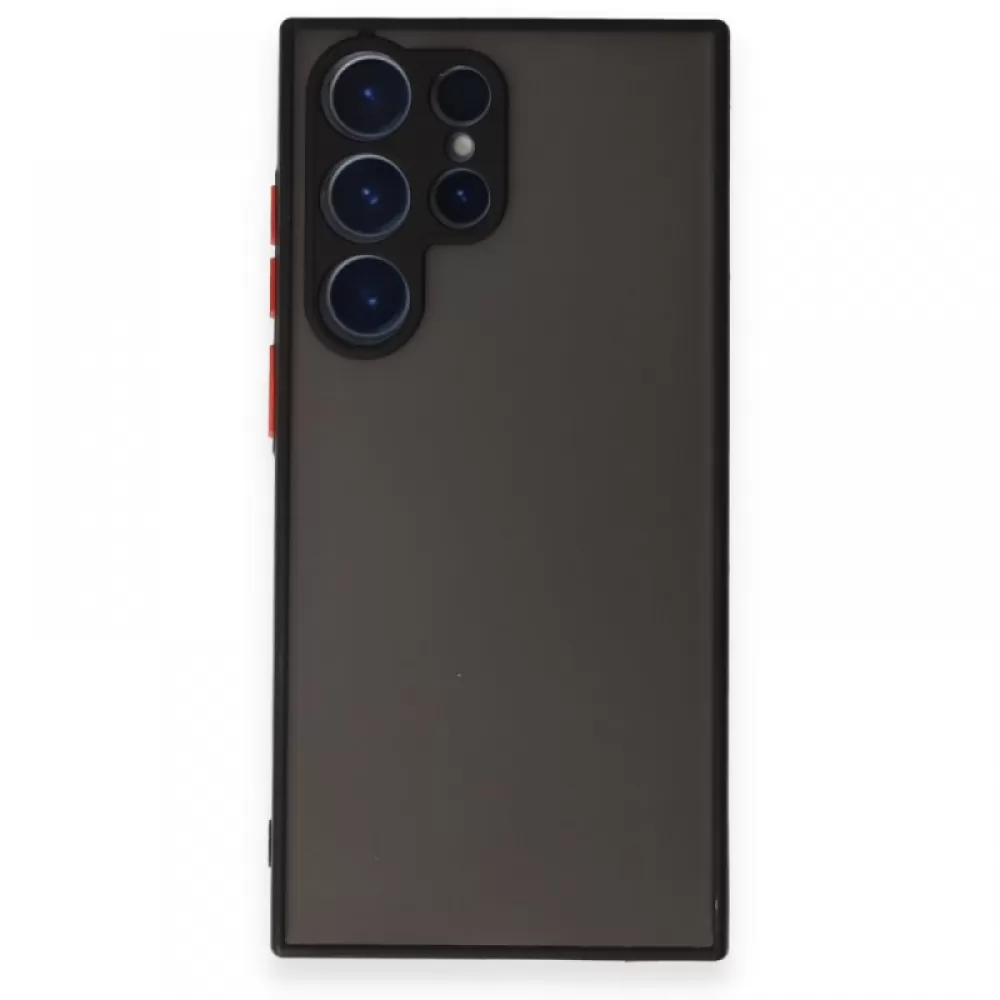 Futrola PVC MATTE sa dugmicima za Samsung S938 Galaxy S25 Ultra crna sa crvenim