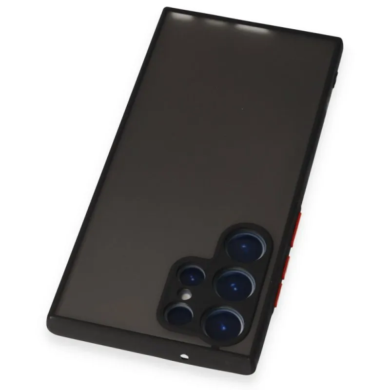 Futrola PVC MATTE sa dugmicima za Samsung S938 Galaxy S25 Ultra crna sa crvenim