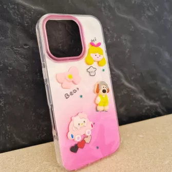 Futrola SEDEF 3D za iPhone 16 roze