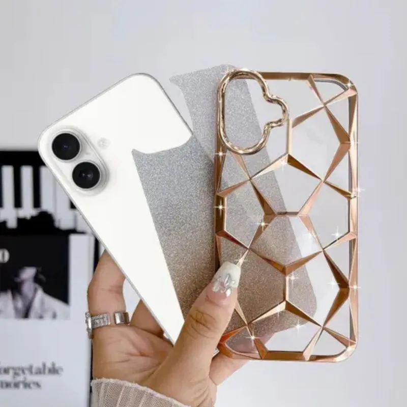 Futrola Ombre Shine Prizma za Samsung Galaxy A15 zlatna