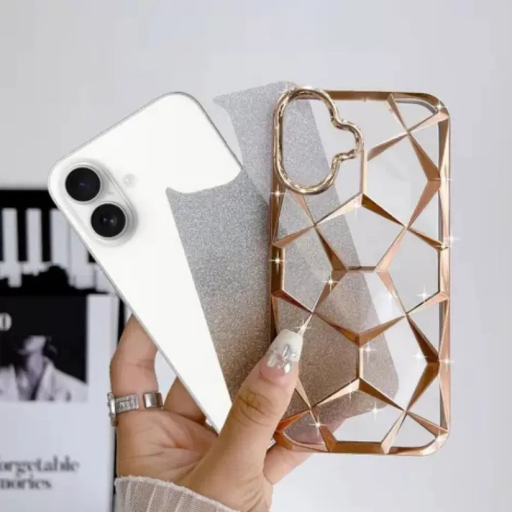Futrola Ombre Shine Prizma za Samsung Galaxy A06 zlatna