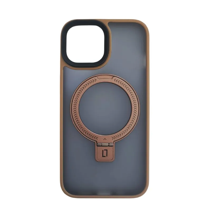 Futrola Magsafe Magnetic Ring za iPhone 15 (6.1) braon