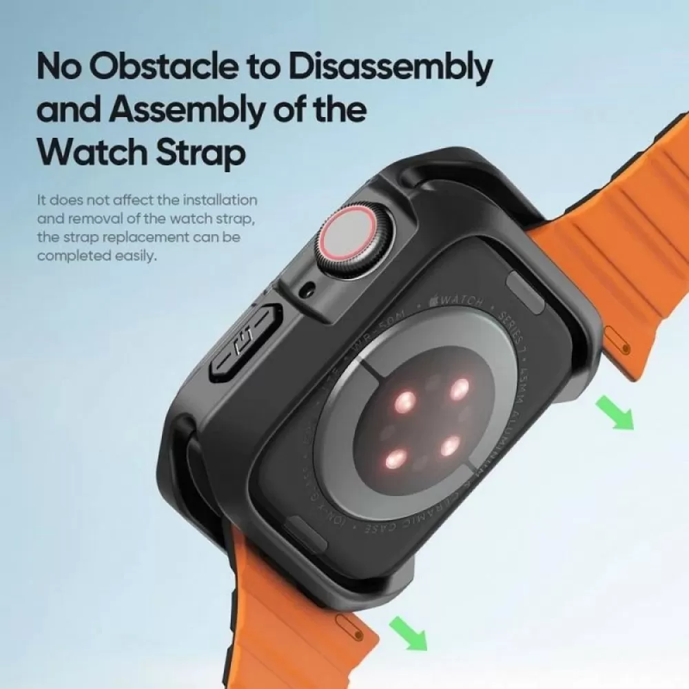 DUX DUCIS futrola TAMO za Apple Watch series 10 42 mm prozirna s crnim obrubom
