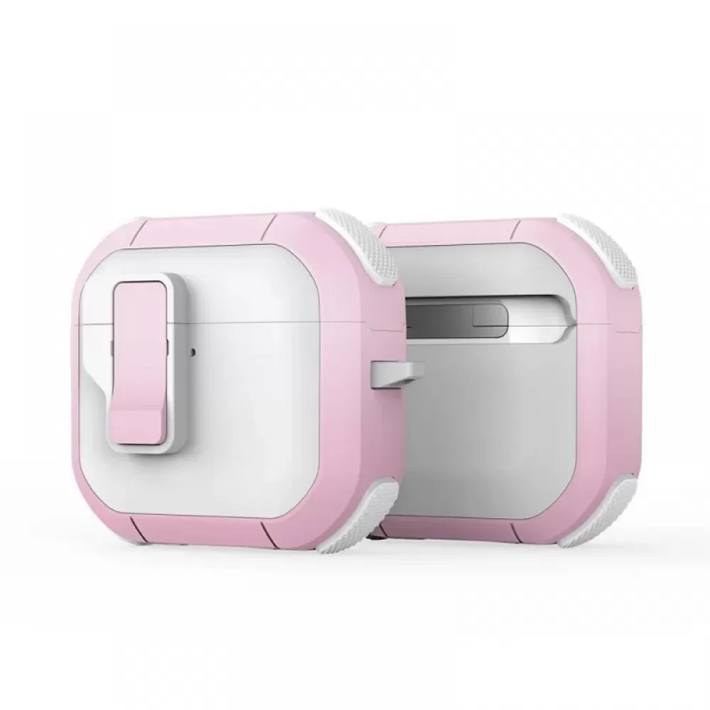 DUX DUCIS PECP TPU+PC zastitna futrola za AirPods 4 bela/roze