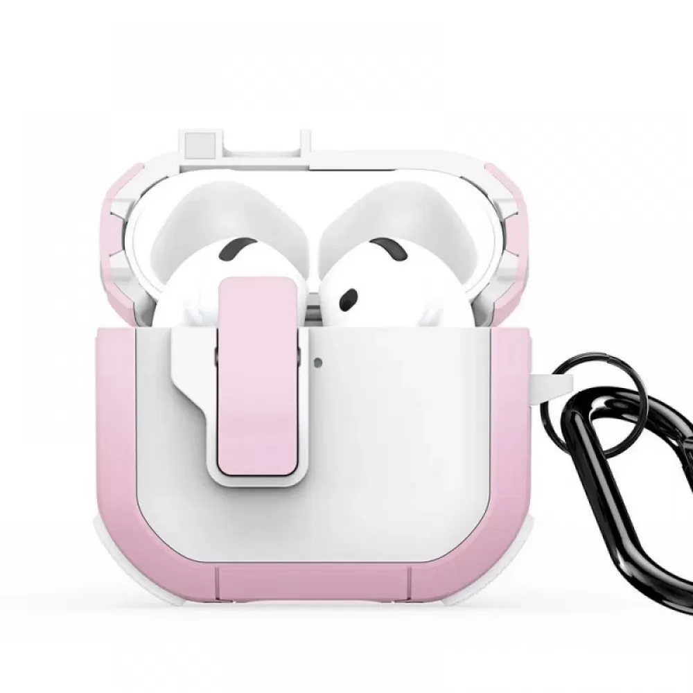 DUX DUCIS PECP TPU+PC zastitna futrola za AirPods 4 bela/roze