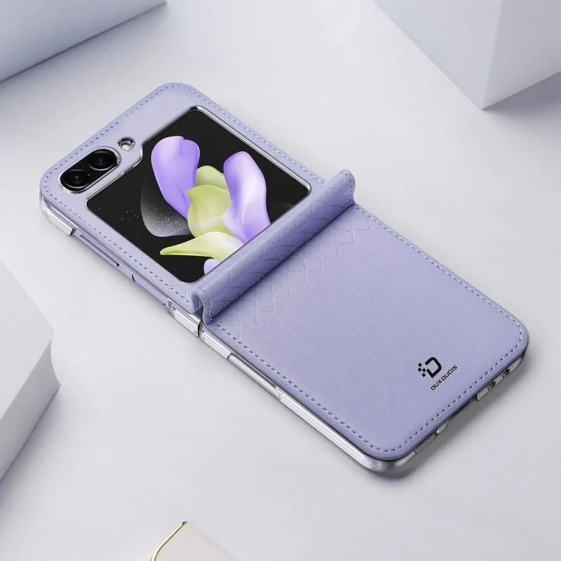 Futrola DUX DUCIS BRIL LEATHER za Samsung Z Flip 5 5G ljubicasta