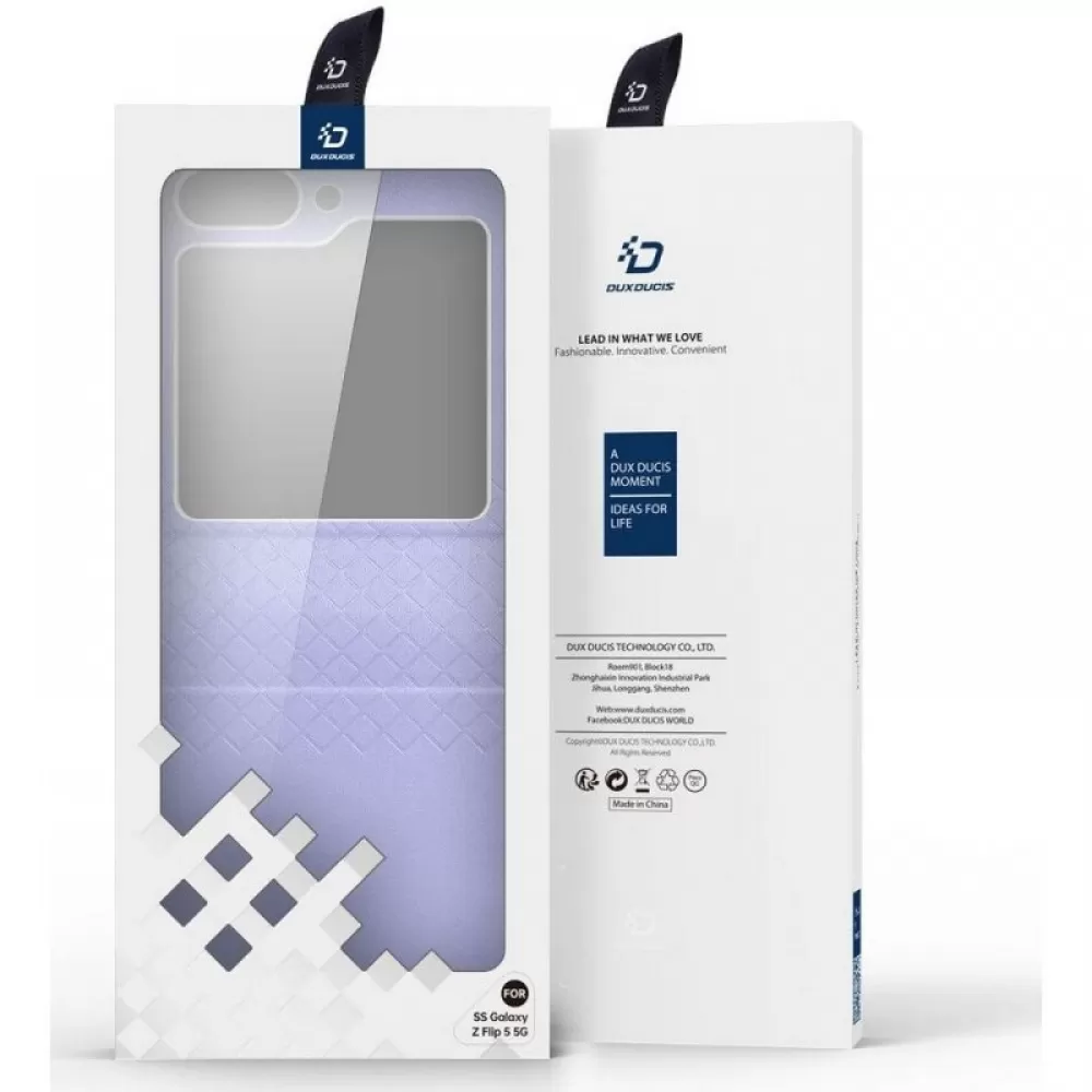 Futrola DUX DUCIS BRIL LEATHER za Samsung Z Flip 5 5G ljubicasta