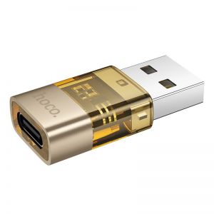 HOCO adapter USB A (muski) → Type C (zenski) UA36C zlatni