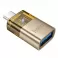 HOCO adapter OTG Type C (muski) → USB A (zenski) UA36B zlatni