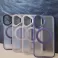 Futrola Transparent Matt Magsafe za iPhone 15 Pro Max (6.7) crna