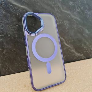Futrola Transparent Matt Magsafe za iPhone 16 (6.1) plava