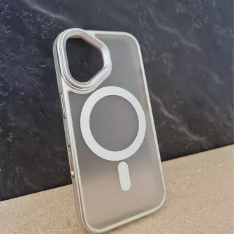 Futrola Transparent Matt Magsafe za iPhone 16 (6.1) srebrna