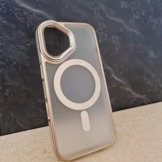 Futrola Transparent Matt Magsafe za iPhone 16 Pro (6.3) zlatna