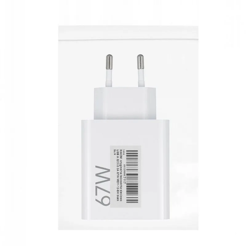 Xiaomi originalni punjac USB A QC3.0 3A 67W MDY-12-EH bela